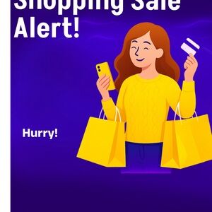 Yellow Shopping Bags and Phone Illustration